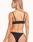 Gaia Black Waffle Bikini Top