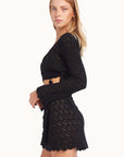 Kaia Black Knitted Skirt