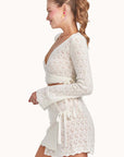 Kaia Ivory Knitted Skirt