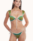 Lucy Green Bikini Top