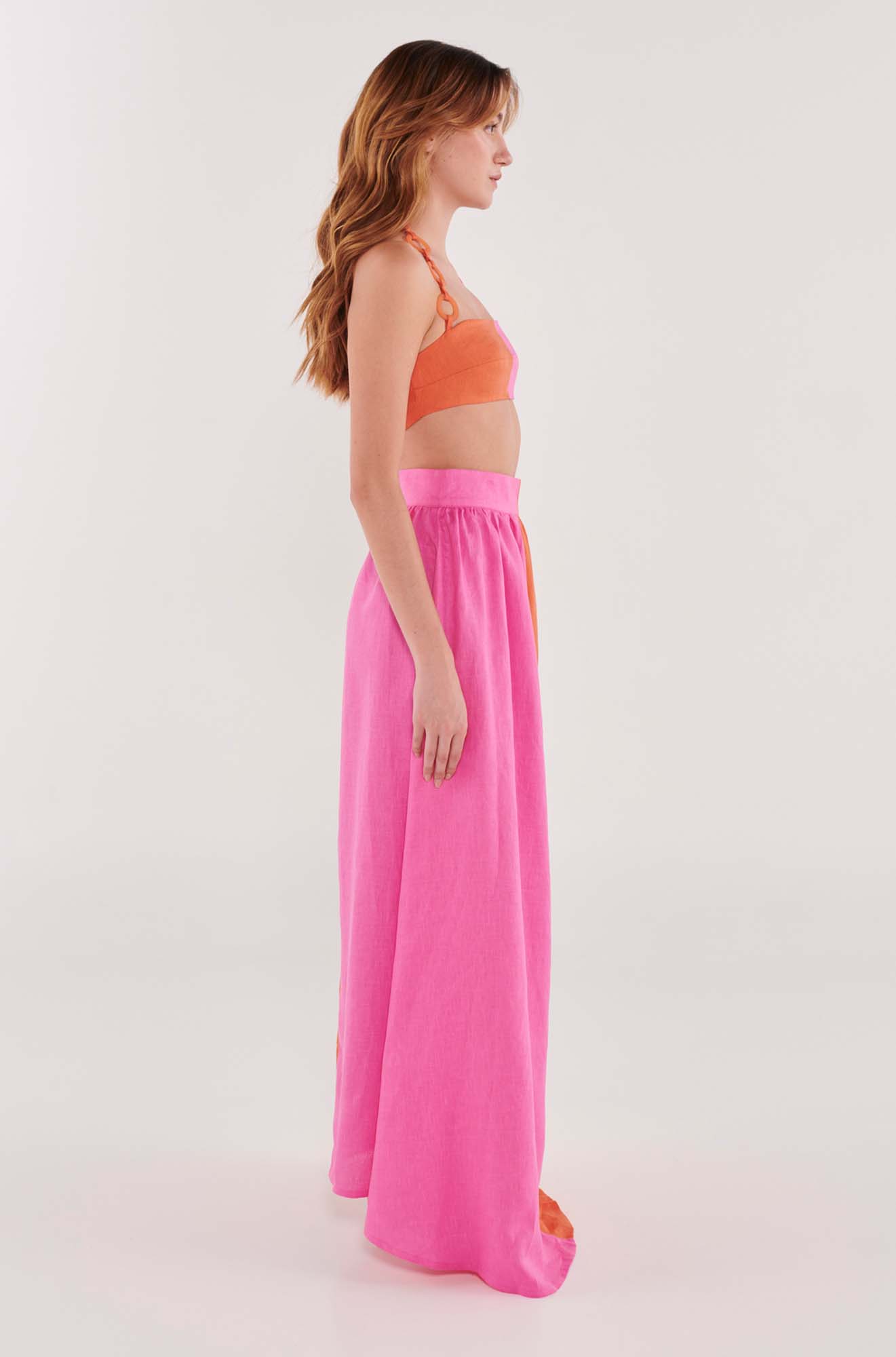 Saudade Pink Coast Linen Skirt | Bikini Market Saudade Pink Coast Linen Skirt | Bikini Market