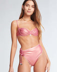Arabella Metallic Pink Bikini Bottom