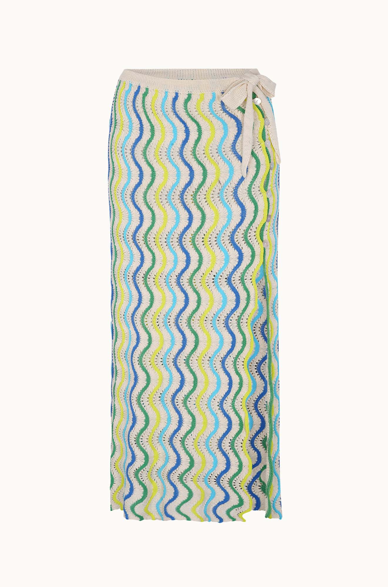 Jade Waves Crochet Skirt