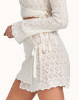 Kaia Ivory Knitted Skirt