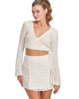 Kaia Ivory Knitted Skirt