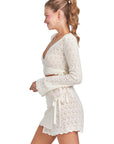 Kaia Ivory Knitted Skirt