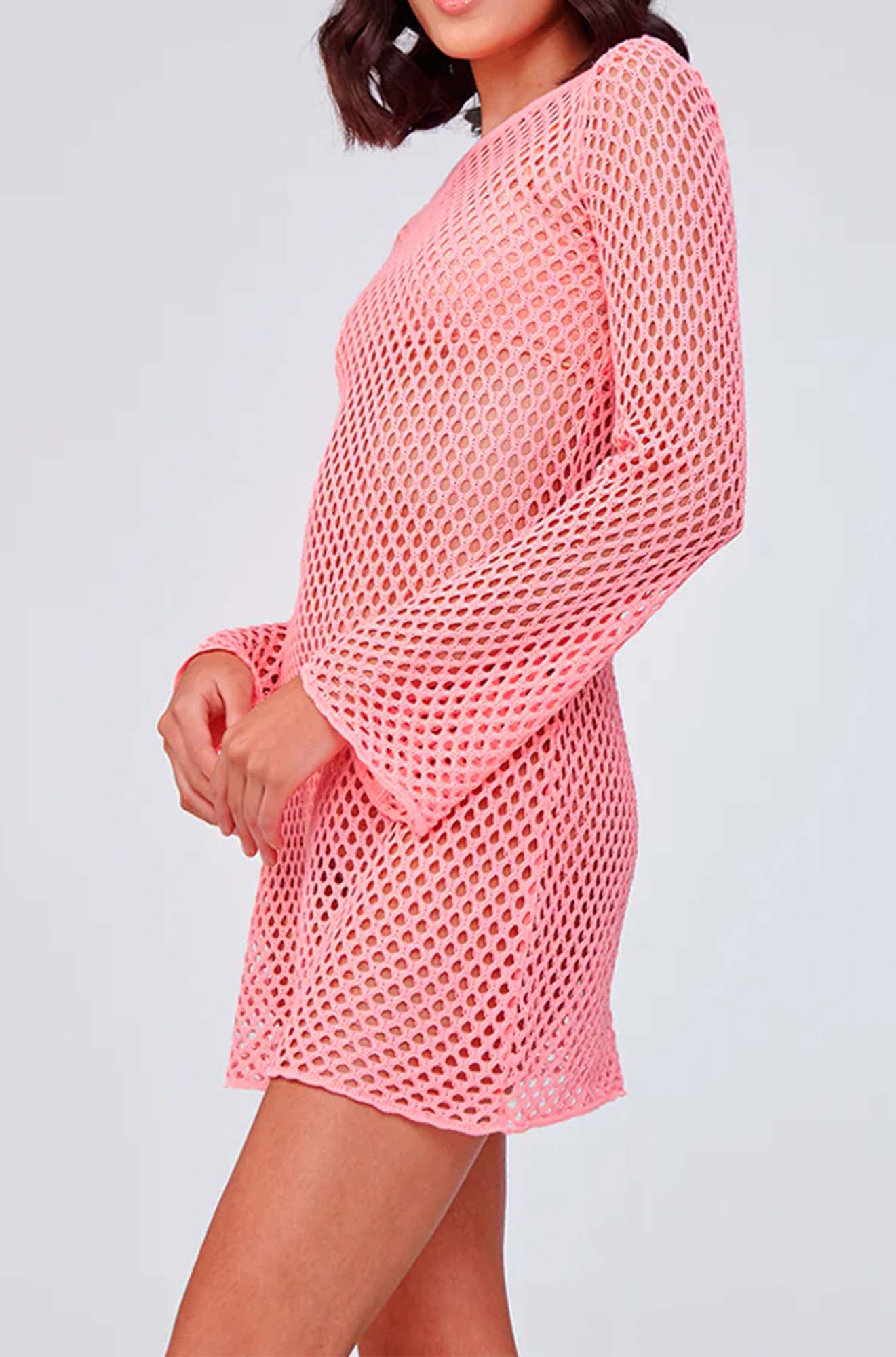 Capittana Lana Pink Crochet Dress