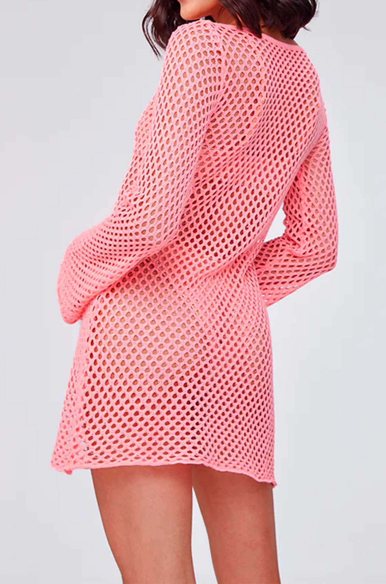 Capittana Lana Pink Crochet Dress